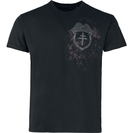 President T-shirt - Patch - S tot 3XL - voor Mannen - zwart