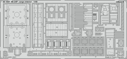 Eduard Modelbouwdecoratie - 481057 Cargo Interior for Mi-24P- Photo-etch