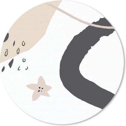Muismat rond 20x20 cm - Mousepad Zomer - Abstract - Ster - Ronde muismatten