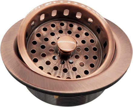 3-1/2 Inch Post Basket Strainer in Antiek Koper