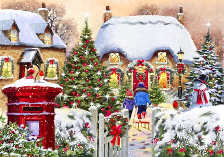 Bluebird Puzzle Winter Cottage - 1000 stukjes legpuzzel.