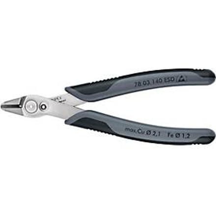 Elektronica-zijkniptang Super-Knips® L.140 mm Facette nee pol. KNIPEX