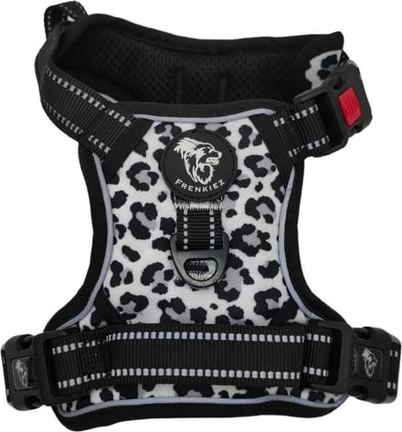 Frenkiez reflective Y Harness comfort hondentuig Snow Leopard Maat M