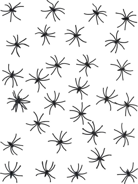 Vegaoo - Kleine decoratieve zwarte spinnen
