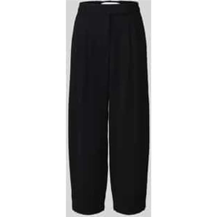 straight fit bandplooibroek met schuifhaak model 'LORAYA'