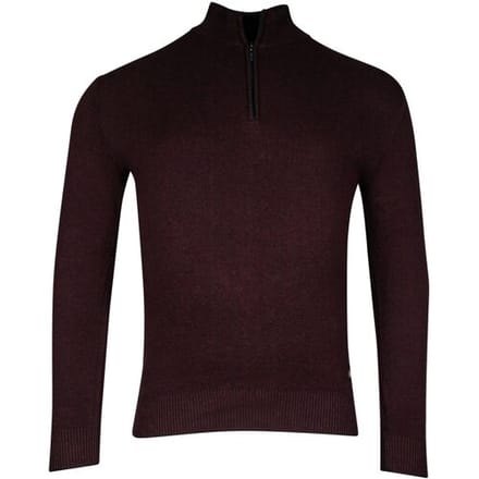 Baileys Trui Half Zip Allover 2-Tone Aubergine / male