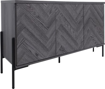 Charlene-Dressoir - 3-deurs - Grijs Visgraat