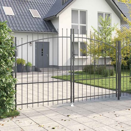 vidaXL - Dubbele - Heining - WOERDEN - 299,5 - x - 224,5 - cm - Staal - Vergrendelbaar
