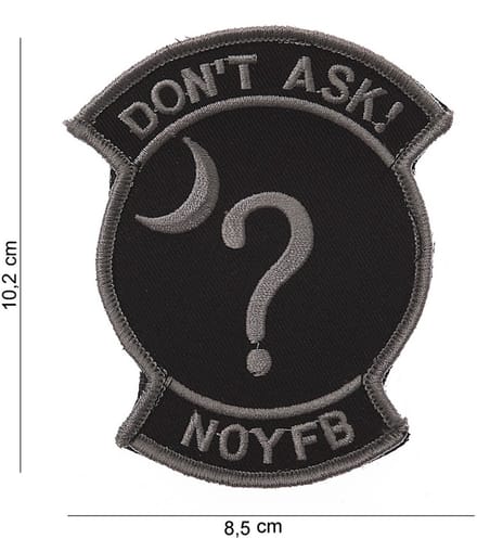 Embleem stof Don't ask met klittenband