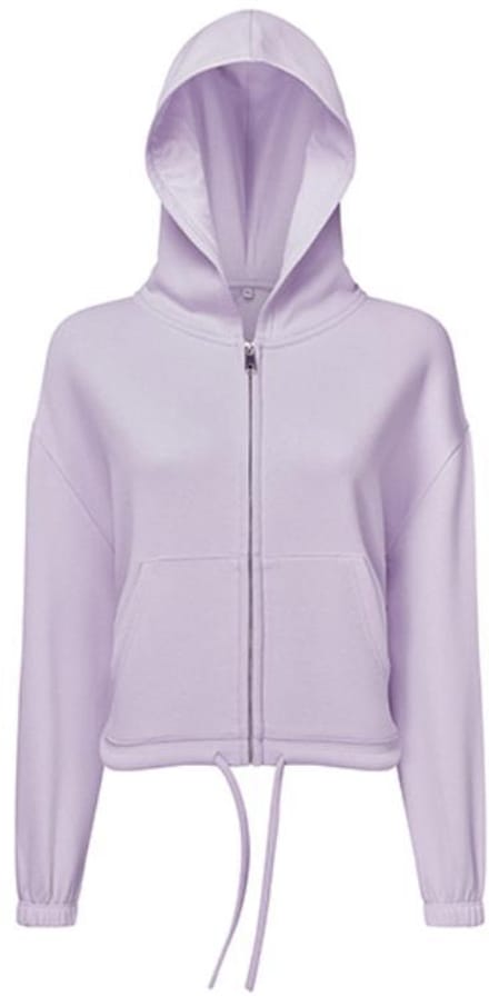 TriDri - Drawstring Dames Hoodie met Rits Recycled - Lilac maat S/M