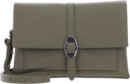 COCCINELLE Leren Schoudertas Dorian Handbag Grained Leather Laurel Green Olijfgroen