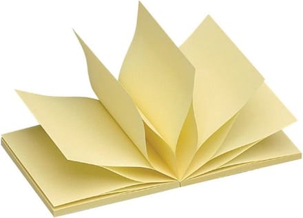 Memoblok Quantore Z-Note 76x76mm geel | 6 stuks