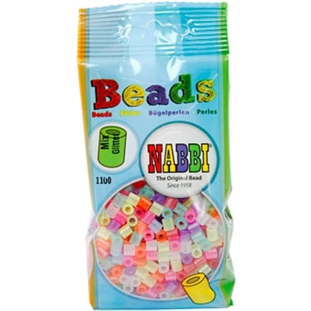 Nabbi Medium Tube Kralen Glitter Mix - 1100 stuks