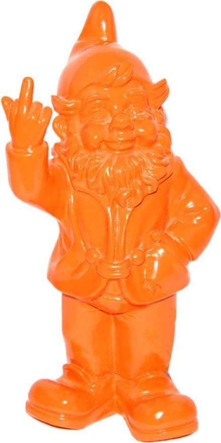 Tuinkabouter middelvinger tuin kabouter 30cm Oranje| GerichteKeuze