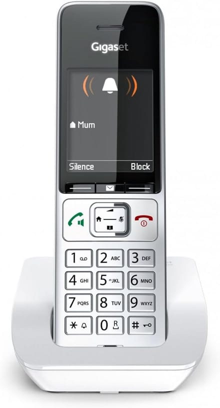 Draadloze Vaste Telefoon - DECT Extra Hoorn Zilverwit