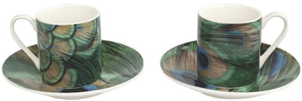 Espresso set, Pauwenveren