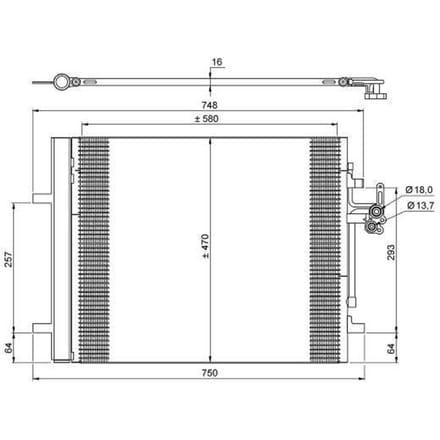 Condensator, airconditioning NRF 35884