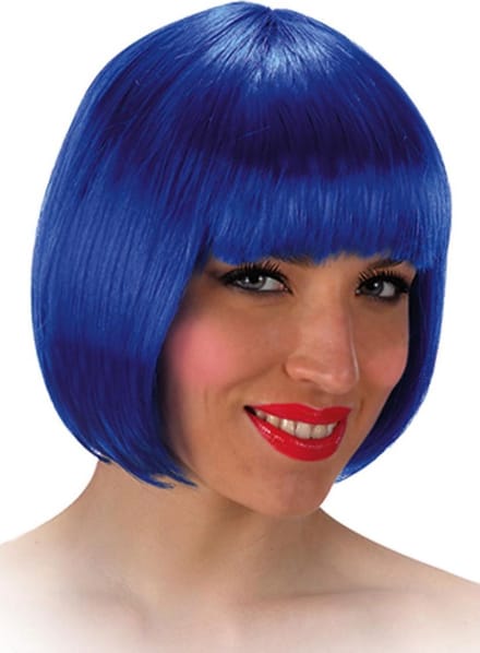 Partychimp - Pruik - Lovely - Blauw
