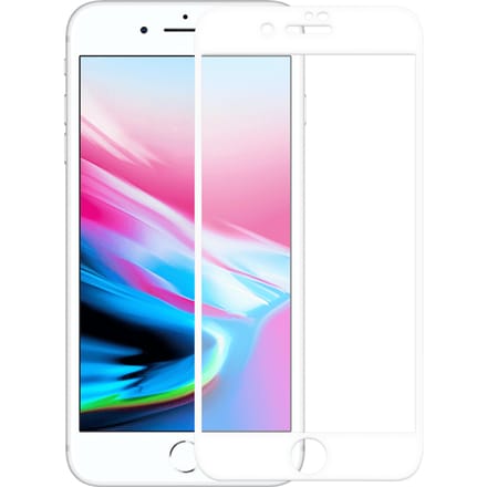 iPhone 8 Plus screenprotector gehard glas Edge to Edge - Wit