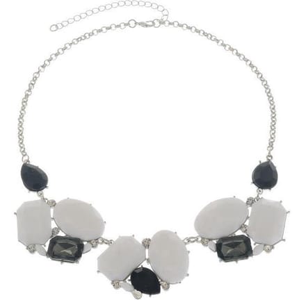 Behave - Statement ketting dames - Stenen in verschillende grootte - 45 cm