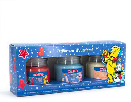 Haribo geurkaarsen - set van 3 - winterland