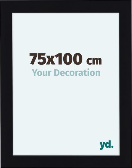 Your Decoration - Fotolijst 75x100 cm - MDF - Zwart Hoogglans - Como