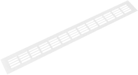 Aluminium Plintrooster - 500x60mm - Wit - Inbouwrooster - Ventilatierooster