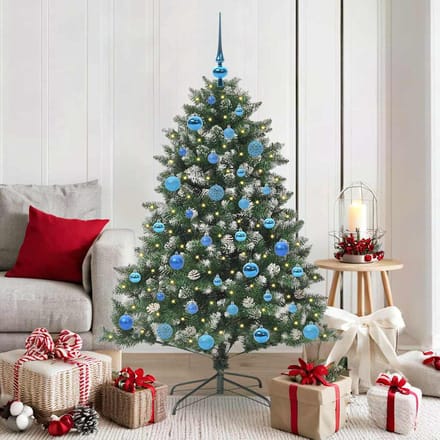 vidaXL - Kunstkerstboom - Groen - 150 - cm - PVC - en - Plastic - en - Staal