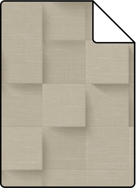 Proefstaal Origin Wallcoverings behang 3D kubussen beige - 26.5 x 21 cm - 347897-S