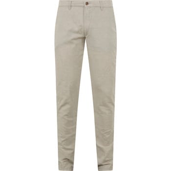 Suitable Chino broek Pico Linnen Beige - Maat 98 - Heren - Mannen broeken