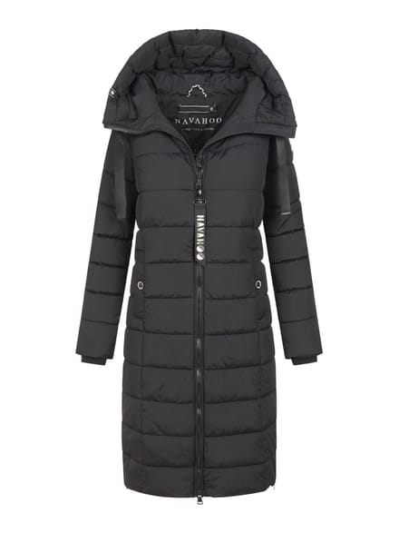 Navahoo Mondmädchen dames wintermantel met capuchon en fleecevoering