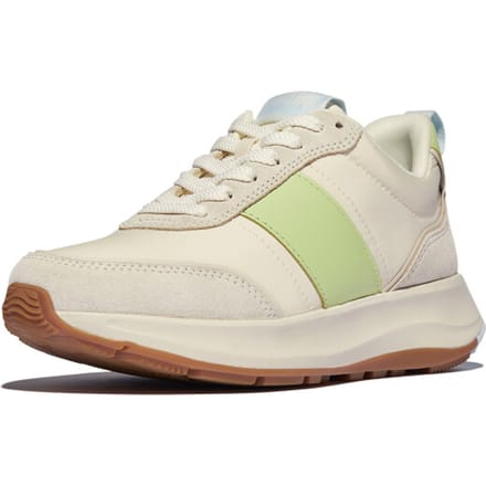 FitFlop F-Mode Flow Sneaker - Nylon & Suede Mix GROEN - Maat 37