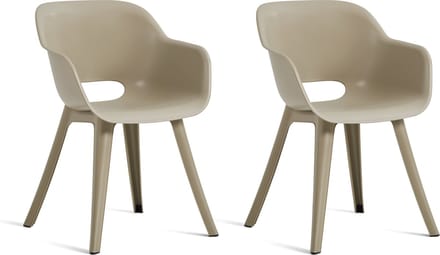 Keter Akola Tuinstoelen - 2 stuks - 56,5x55x80cm - Salie Groen