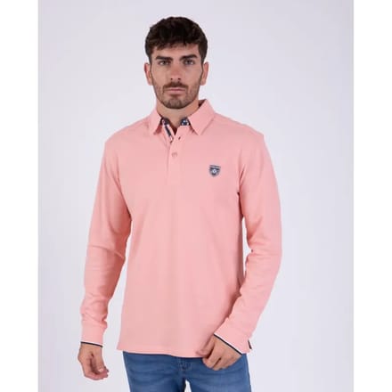 Polo met lange mouwen en schouderstiksels Camberabero