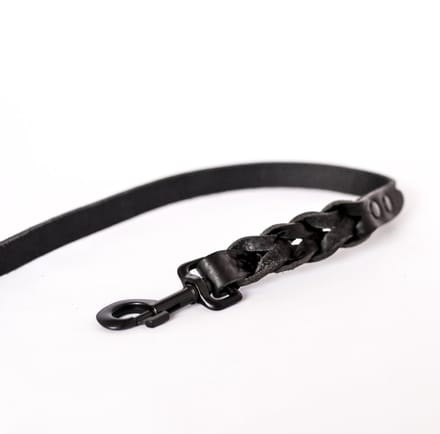 Cooper & Quint Twisted Switch Verstelbare Hondenriem - Zwart - 2cm - All Black