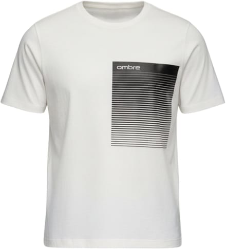 OMBRE T-shirt - Katoen - Korte Mouw Wit S