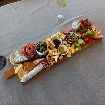 Grote Borrelplank - Massief Eikenhout – 70 cm Lang – recht handvat