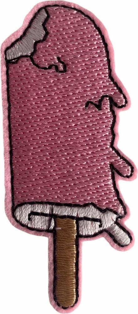 Indyaantje Denim IJsje - Strijk embleem & patches - Geborduurd - 3 x 6 cm