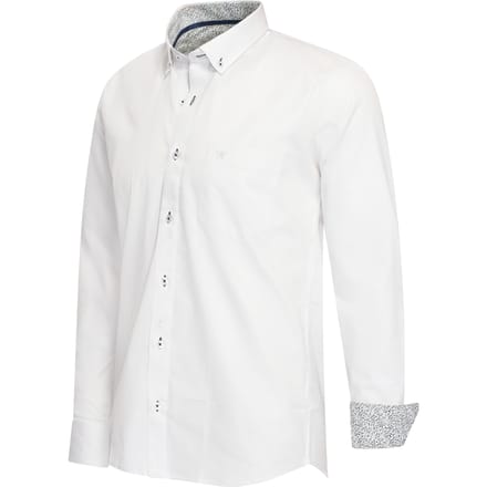 Cappuccino Italia - Heren Overhemden Ancona Stretch - Wit - Maat M