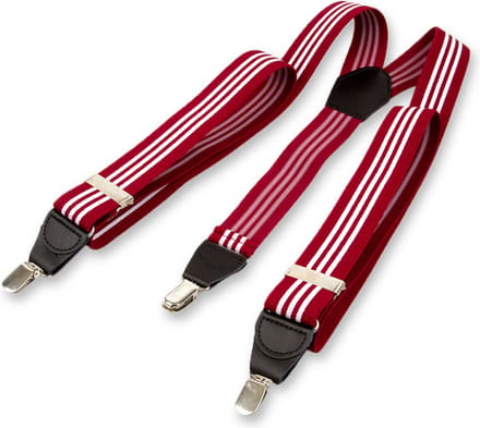 E.L. Cravatte Bretels - Gestreept - Rood / Wit