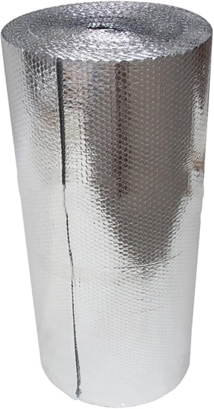 Isolatierol - Dampscherm Folie - Warmte Isoleren - Dubbellaags Aluminium - 1x3 meter - Zilver