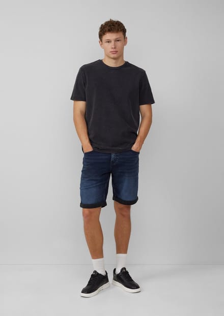 Short van denim met een normale taille klassieke pasvorm QS John