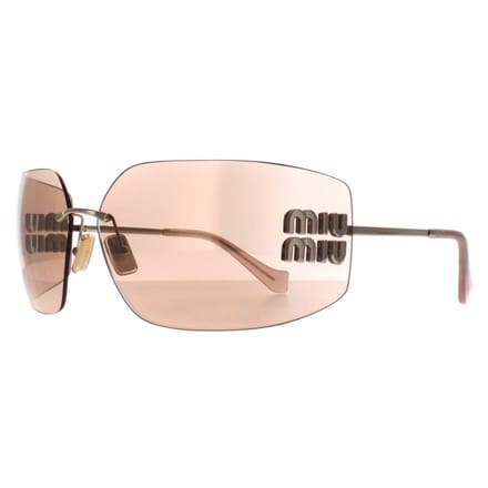 Miu Miu Logo Reliëf Decoratief Metaal Onregelmatige Vorm Zonnebril Dames zonnebril Goud SMU54Y-ZVN20F Basic Packaging-Eyeglass Pouches+Box