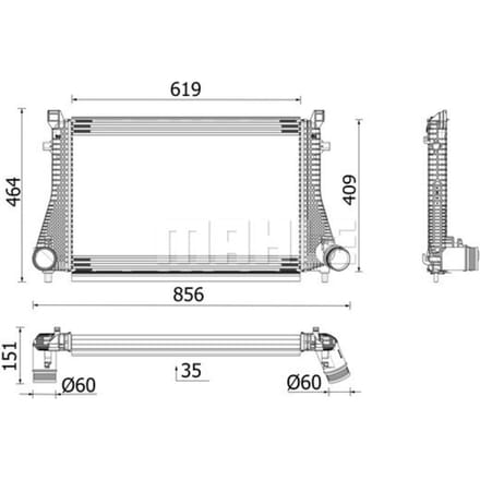 InlaatluchtRadiator MAHLE CI 667 000P