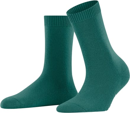 FALKE Cosy Wool eenkleurig wol sokken dames groen - maat 35-38