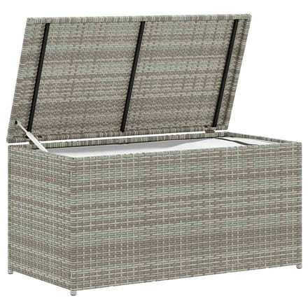 vidaXL - Tuinbox - 100x50x50 - cm - poly - rattan - grijs