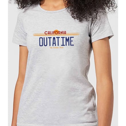 Back to the Future Outatime Plate Dames T-shirt - Grijs - M