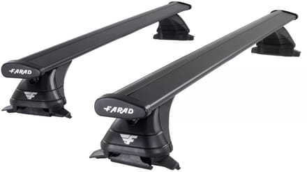 Dakdragers geschikt voor Ford Ka+ Active vanaf 2018 open dakrailing - Aluminium - Hoog laadvermogen 100kg - Wingbar Zwart - Merk Farad