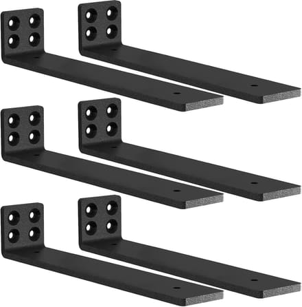 Zwarte Plankdrager 30 cm - Roestvrij Staal, Industriële Planksteun en Plankhouder
