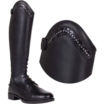 Paardrijlaarzen accessoires voor dames QHP Jaimy Croco Shine
